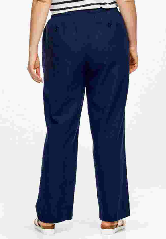 Linen-Blend Drawstring Pants image number 1