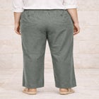 Linen-Blend Drawstring Elastic Waist Pants image number null