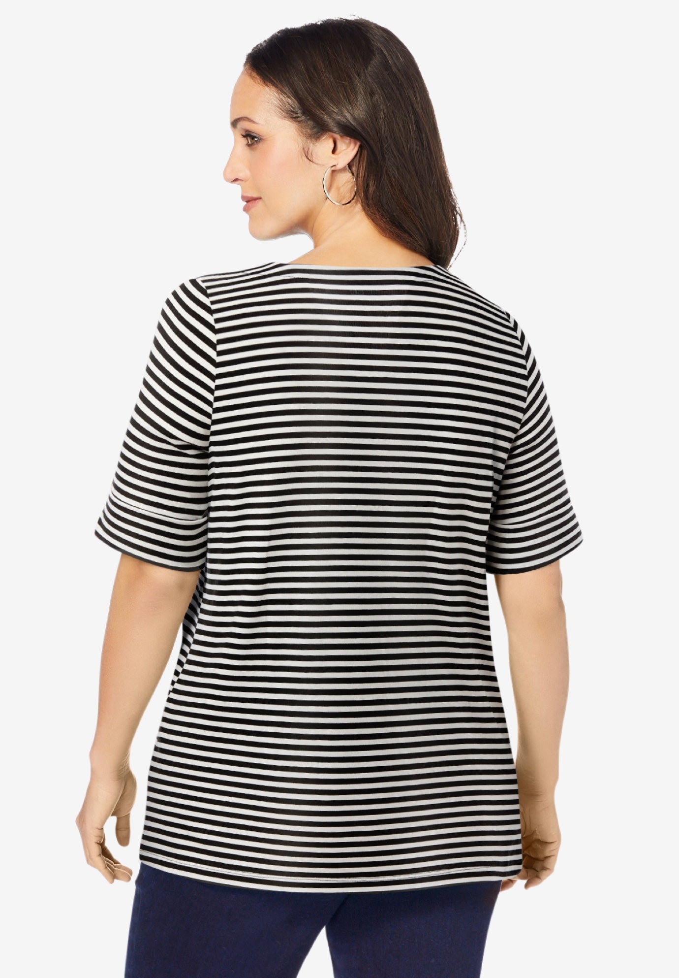 Stretch Cotton Cuff Tee image number 2