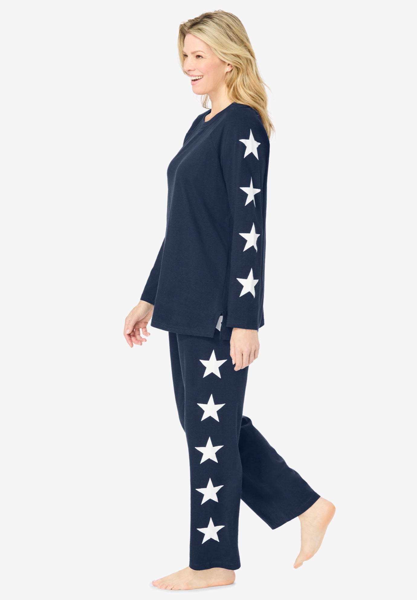 Dreams & Co® Side Print Pajama Set image number 2