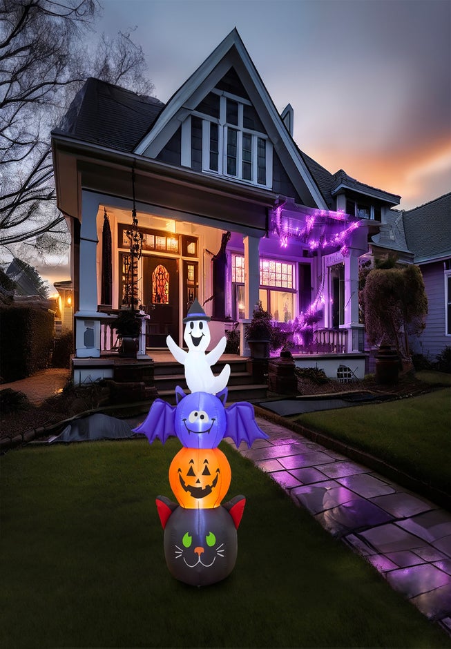 6' Halloween Stacked Inflatable Figures image number 2