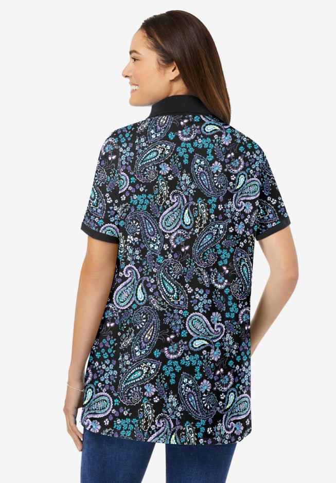 Perfect Printed Short-Sleeve Polo Shirt image number 1