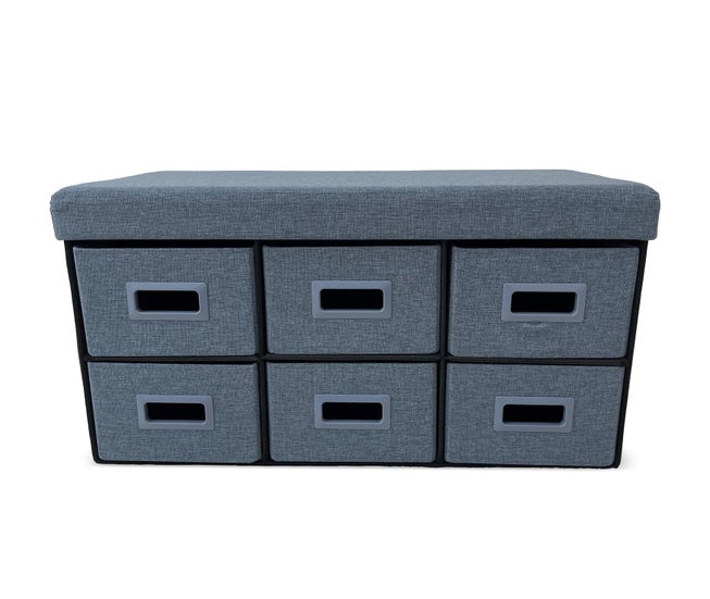 6-Drawer Storage Ottoman image number null