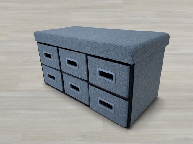 6-Drawer Storage Ottoman image number null