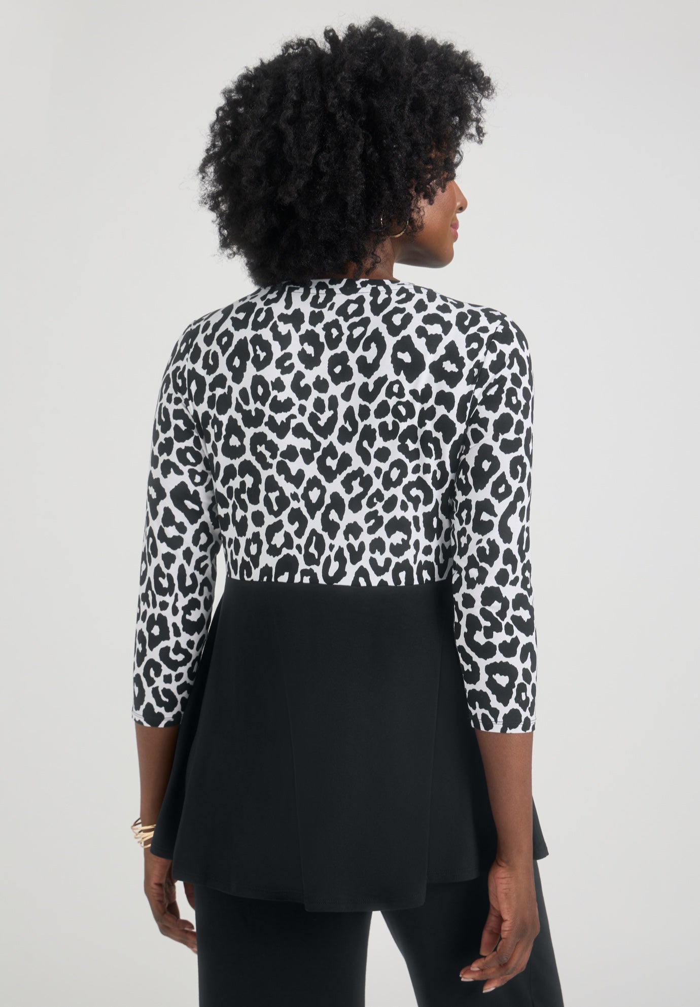 Printed Yoke Trapeze Tee image number 2