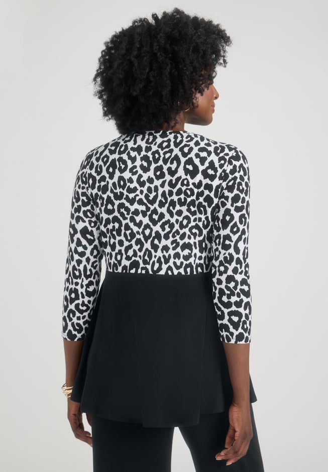 Printed Yoke Trapeze Tee image number 2