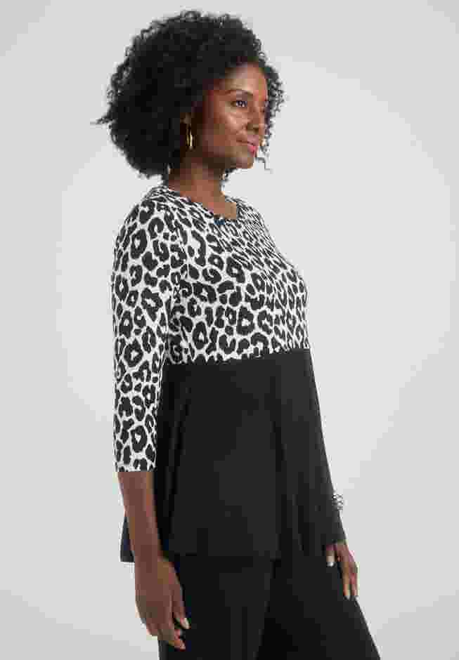 Printed Yoke Trapeze Tee image number 1