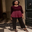 Printed Yoke Trapeze Tee image number null