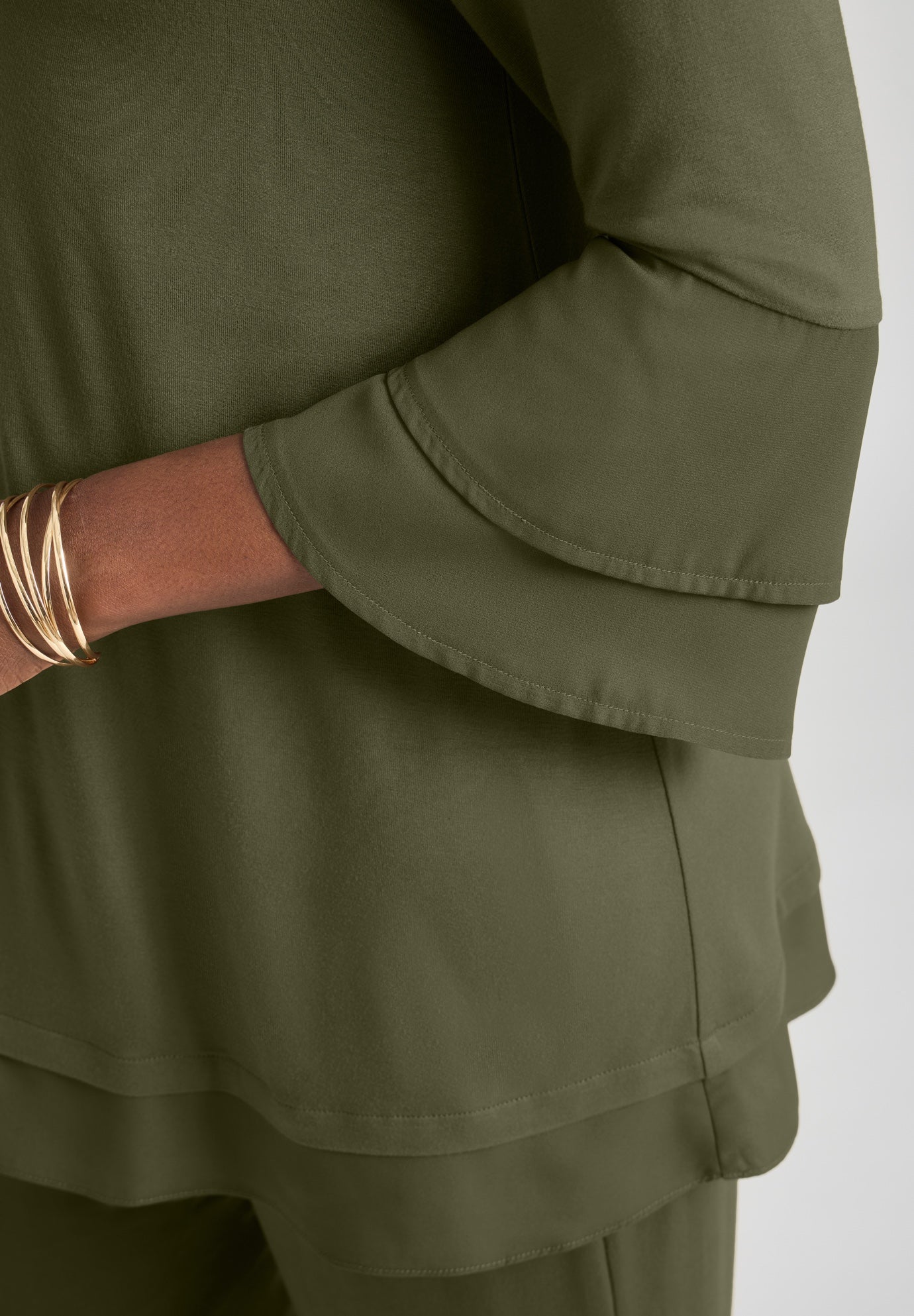 Ruffle Layered Sleeve Top image number 3