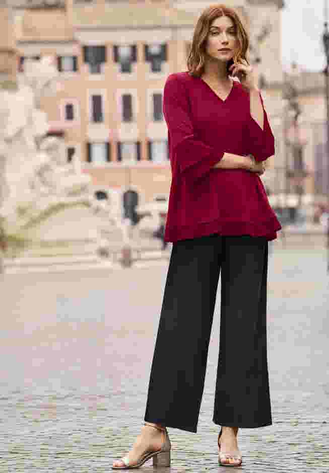 Ruffle Layered Sleeve Top image number 1