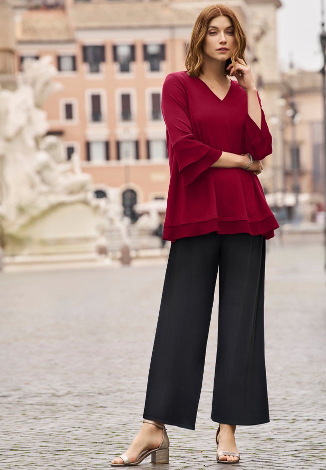 Ruffle Layered Sleeve Top image number 1