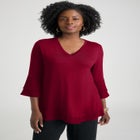 Ruffle Layered Sleeve Top image number null