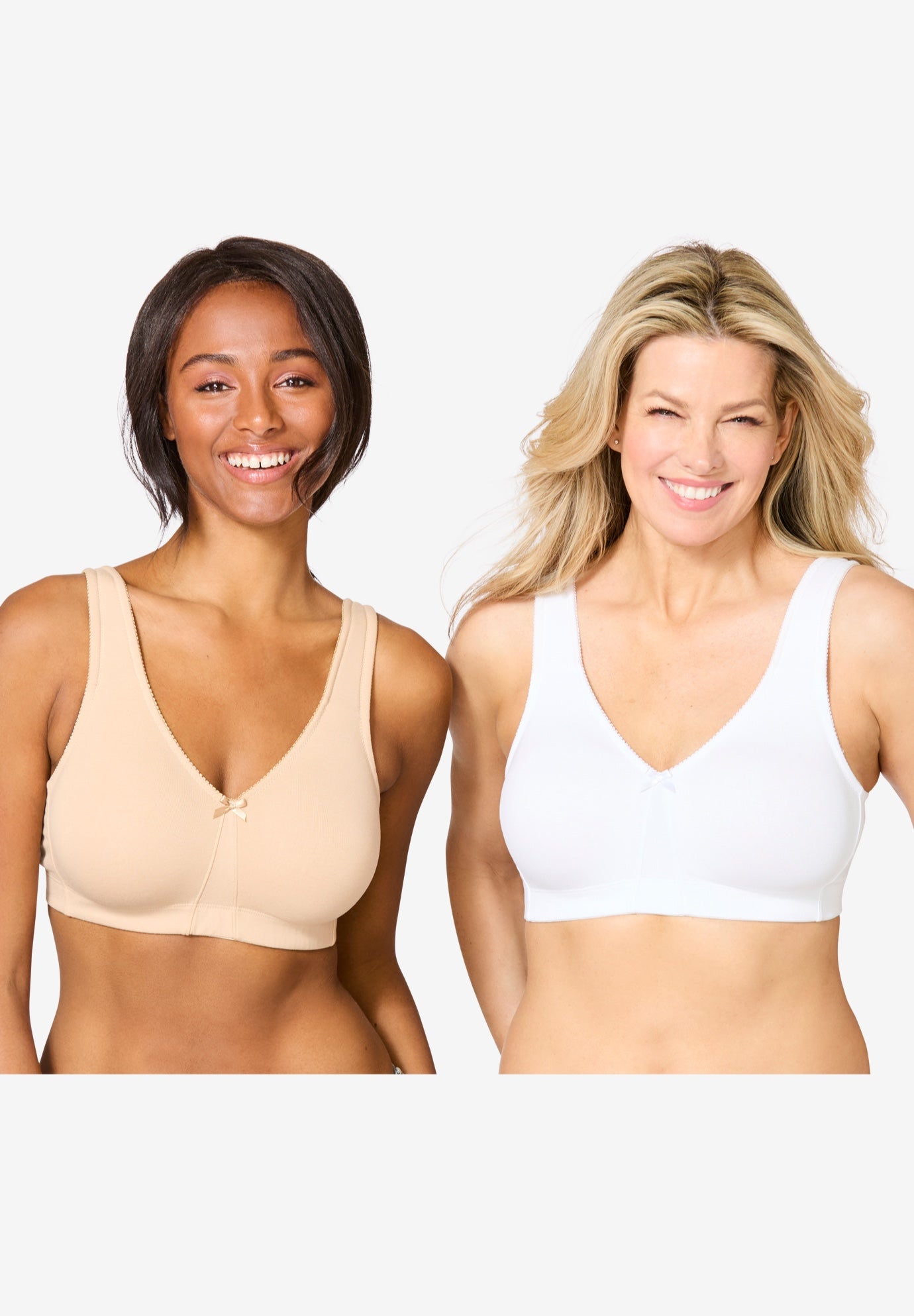 Comfort Choice® 2-Pack Cotton Full Coverage Bra image number 0