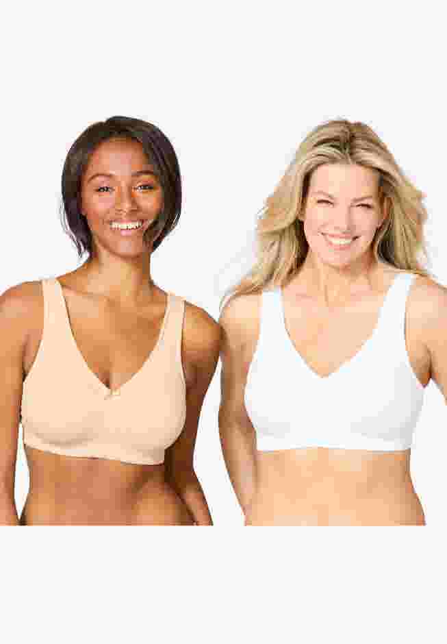 Comfort Choice® 2-Pack Cotton Full Coverage Bra image number 0