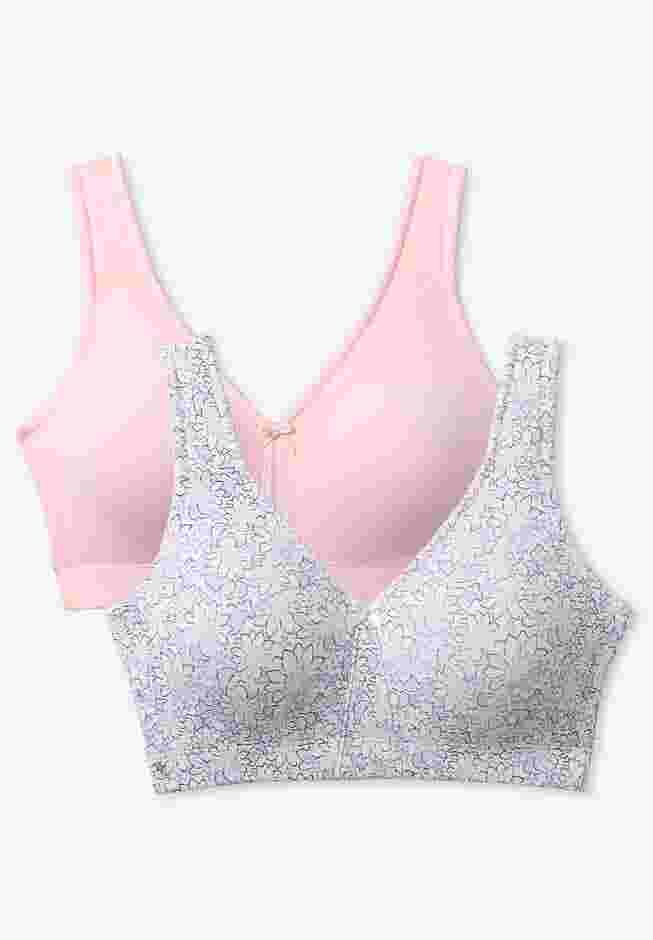 Comfort Choice® 2-Pack Cotton Full Coverage Bra image number 0