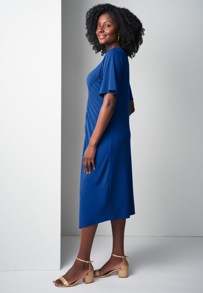 Flutter Sleeve Midi Dress image number null