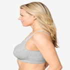 Catherines Front-Close Cotton Comfort Bra image number null