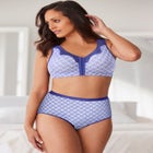 Catherines Front-Close Cotton Comfort Bra image number null