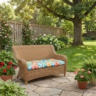 BH Performance Fabric Tufted Wicker Settee Cushion image number null