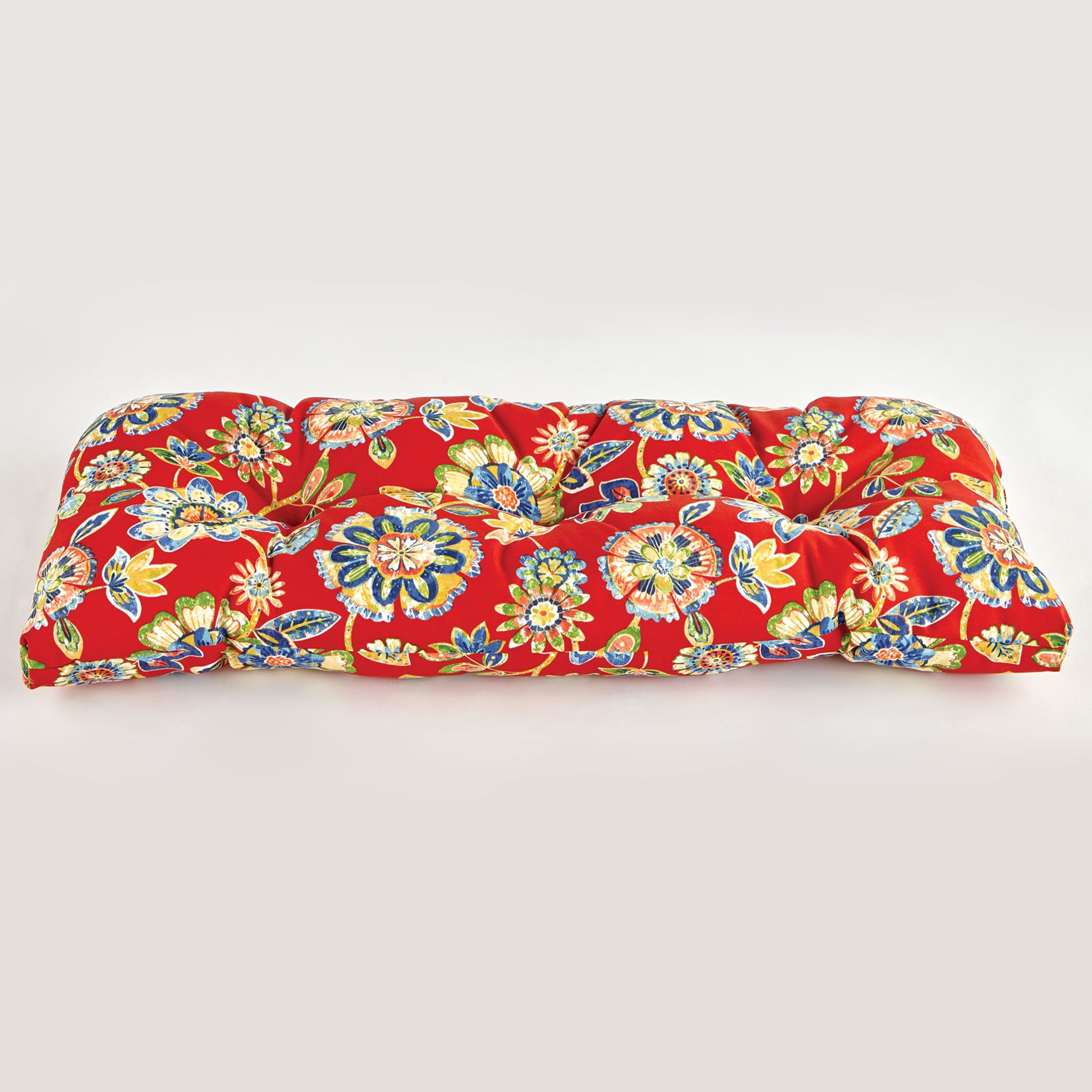 BH Performance Fabric Tufted Wicker Settee Cushion image number 0