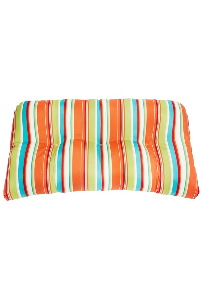 BH Performance Fabric Tufted Wicker Settee Cushion image number 0