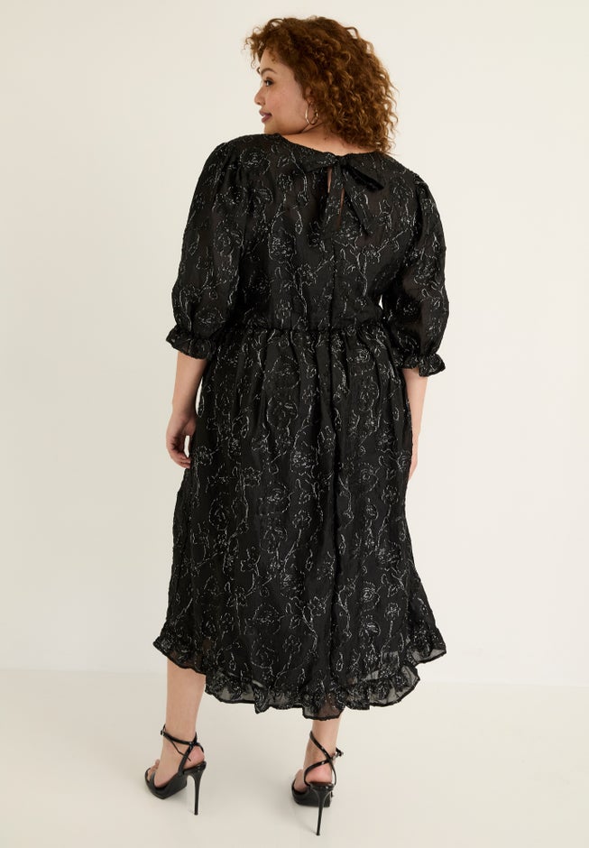 Metallic Jacquard Dress image number 1