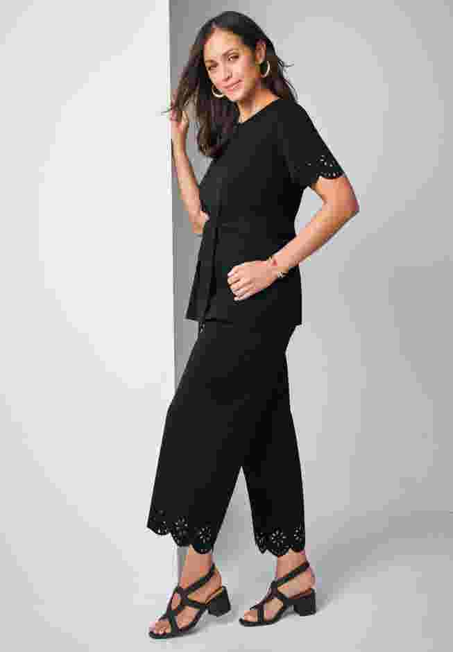 Stretch Knit Crepe Laser Cut Set image number 1