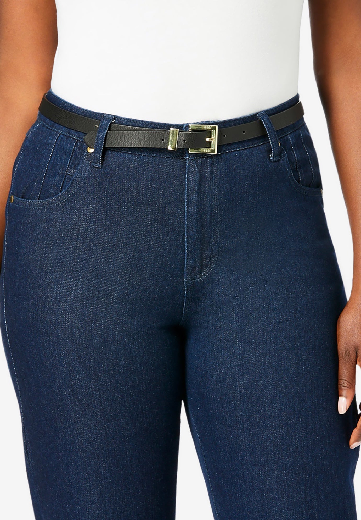 Faux Leather Skinny Belt image number 0