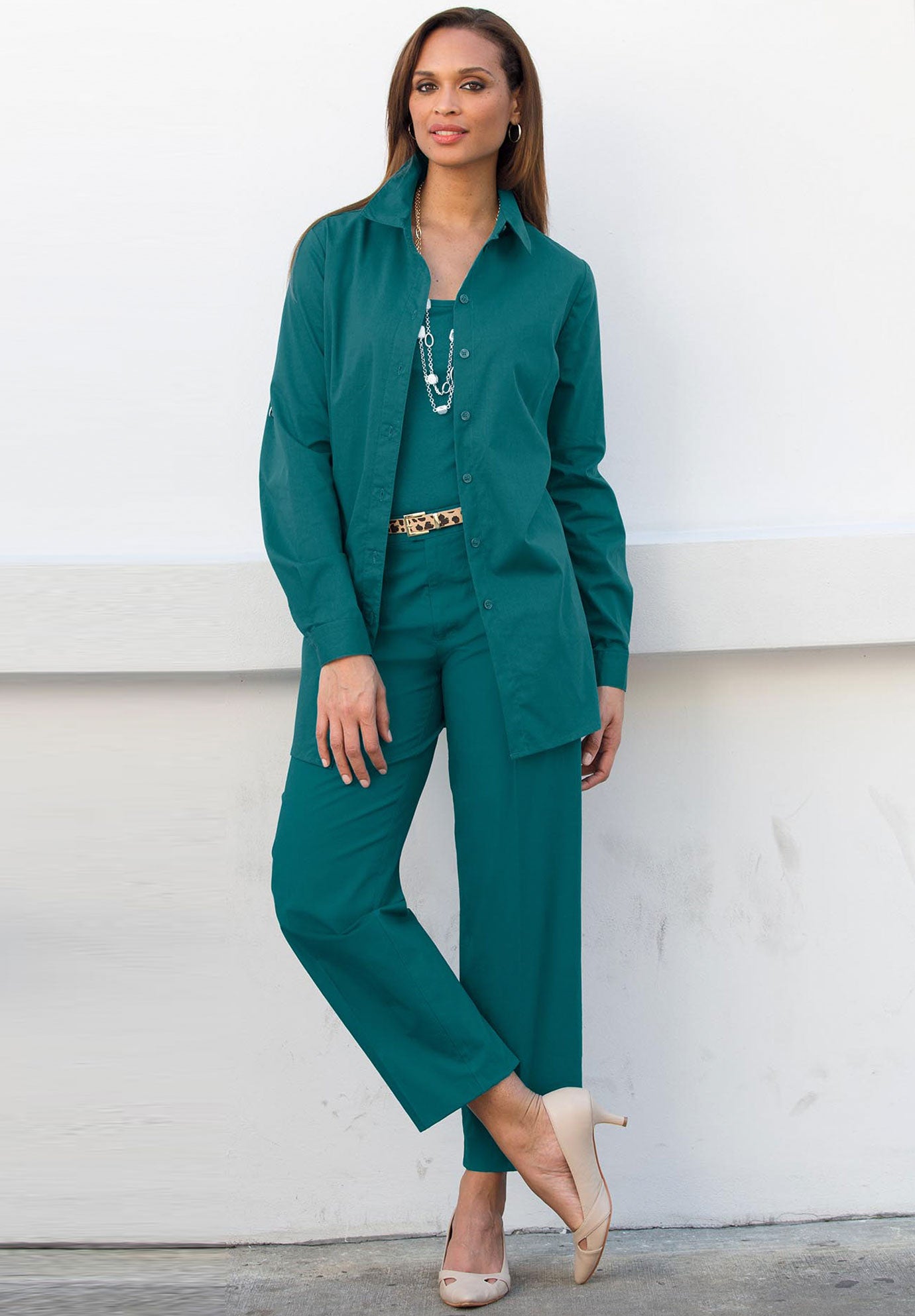 Faux Leather Skinny Belt image number 3