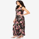 Plus Size Sleveless Hand-Crinkled Button-Front A-Line Maxi – Curvy Breezy Dress image number null