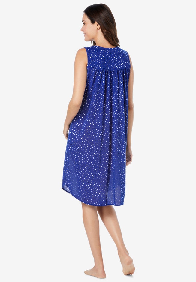 Pintuck Cooling Sleeveless Sleepshirt image number 1