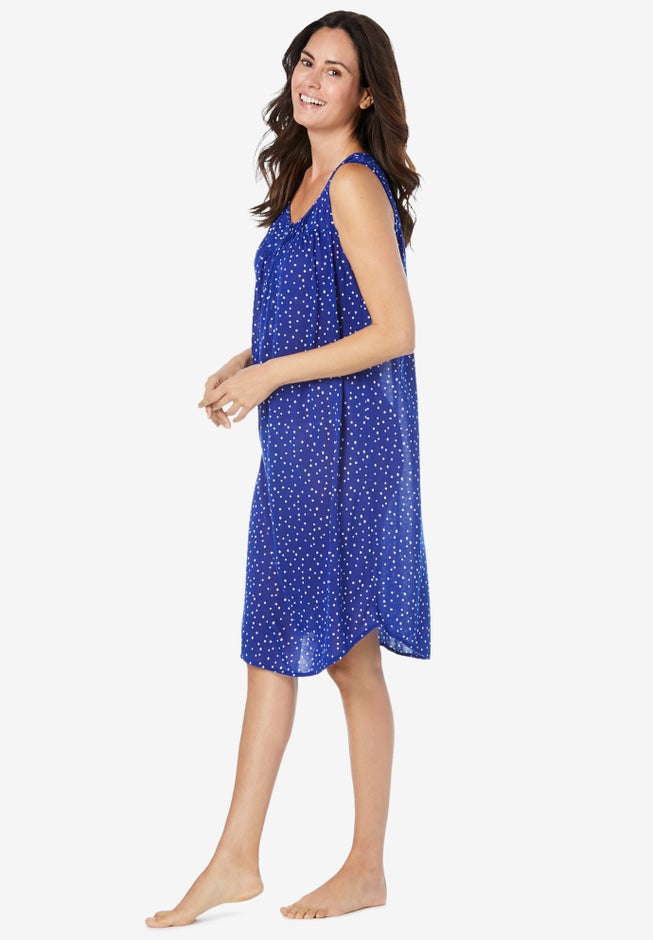 Pintuck Cooling Sleeveless Sleepshirt image number 2