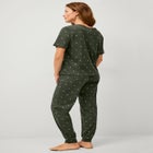 Cotton Spandex Short Sleeve Tee & Jogger 2-Piece Sleep Set image number 1