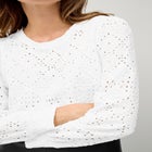 Long Sleeve Knit Lace Top image number null