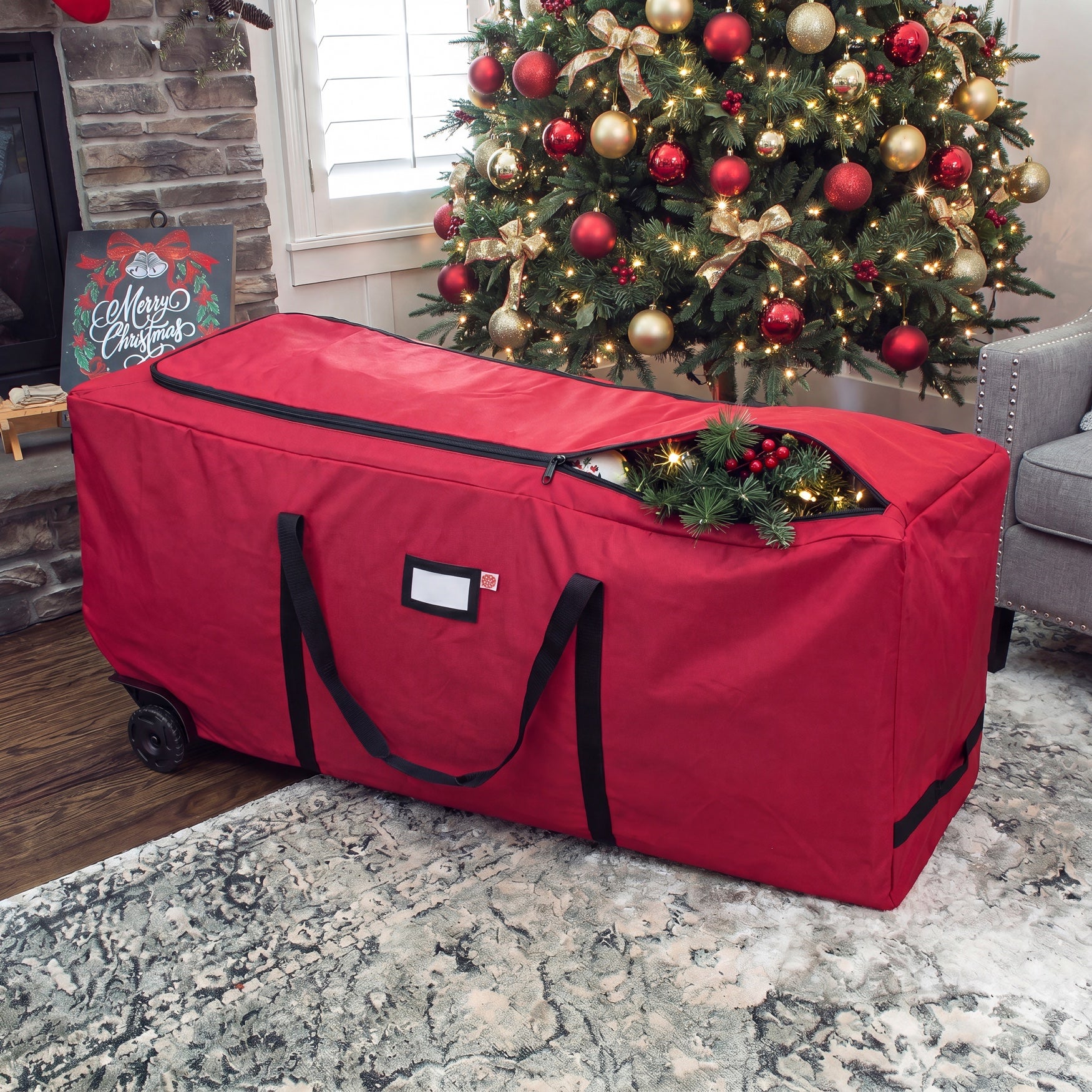 Rolling Christmas Tree Duffel image number 4