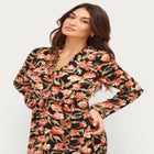 Button Bodice Empire Fit & Flare Dress image number null