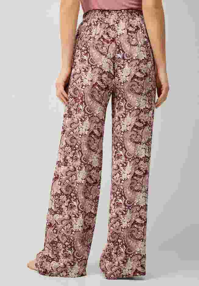 Wide-Leg Sleep Pant with Tassel Drawstring image number 1