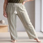Wide-Leg Sleep Pant with Tassel Drawstring image number null