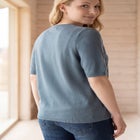 Short Sleeve Fine Knit Pullover image number null
