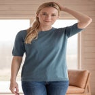 Short Sleeve Fine Knit Pullover image number null
