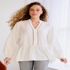 V-Neck Peplum Tunic image number null