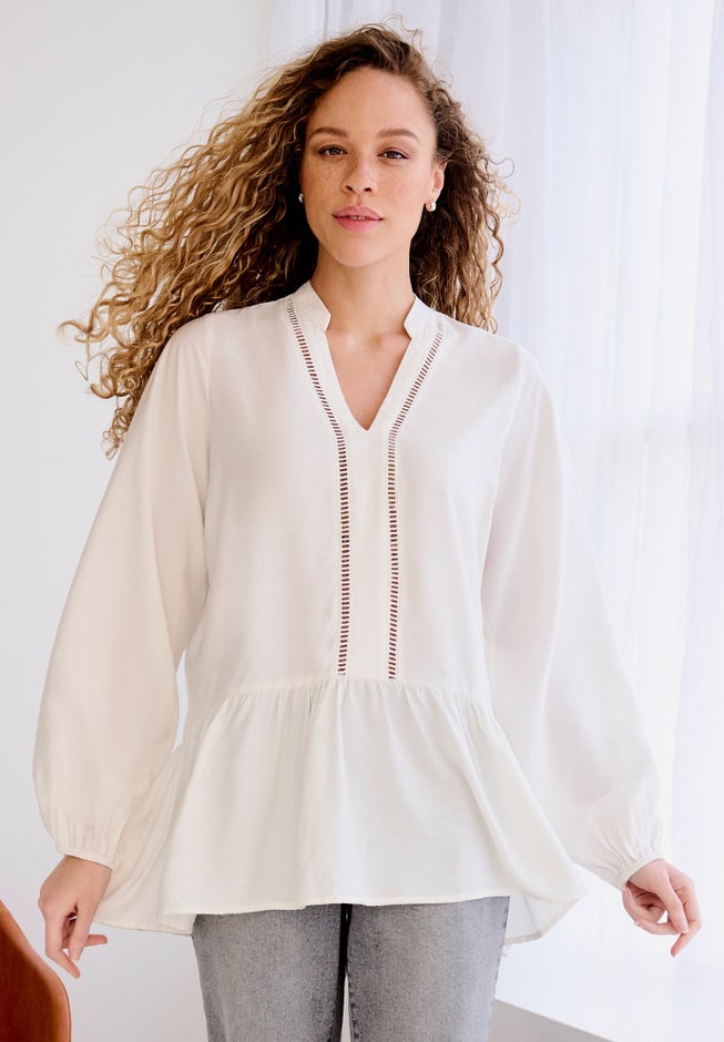 V-Neck Peplum Tunic image number null