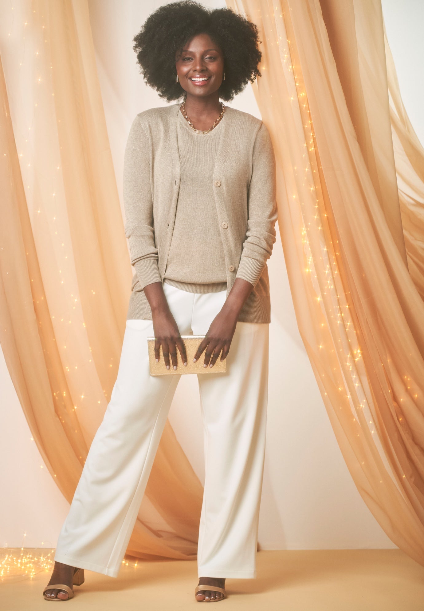 Button Front Cashmere Cardigan image number 1