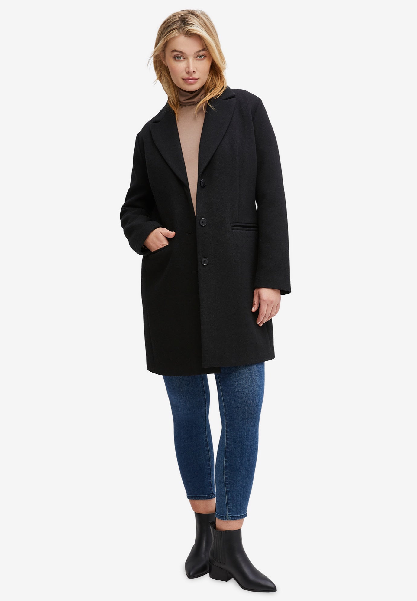 Classic Wool-Blend Coat image number 0
