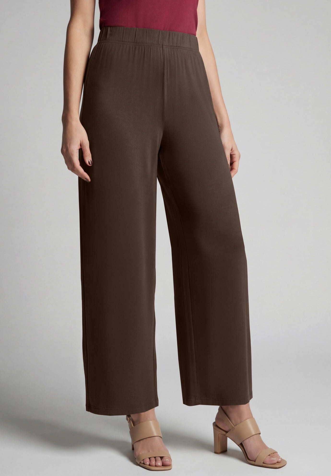 Everyday Stretch Knit Wide Leg Pant image number 0