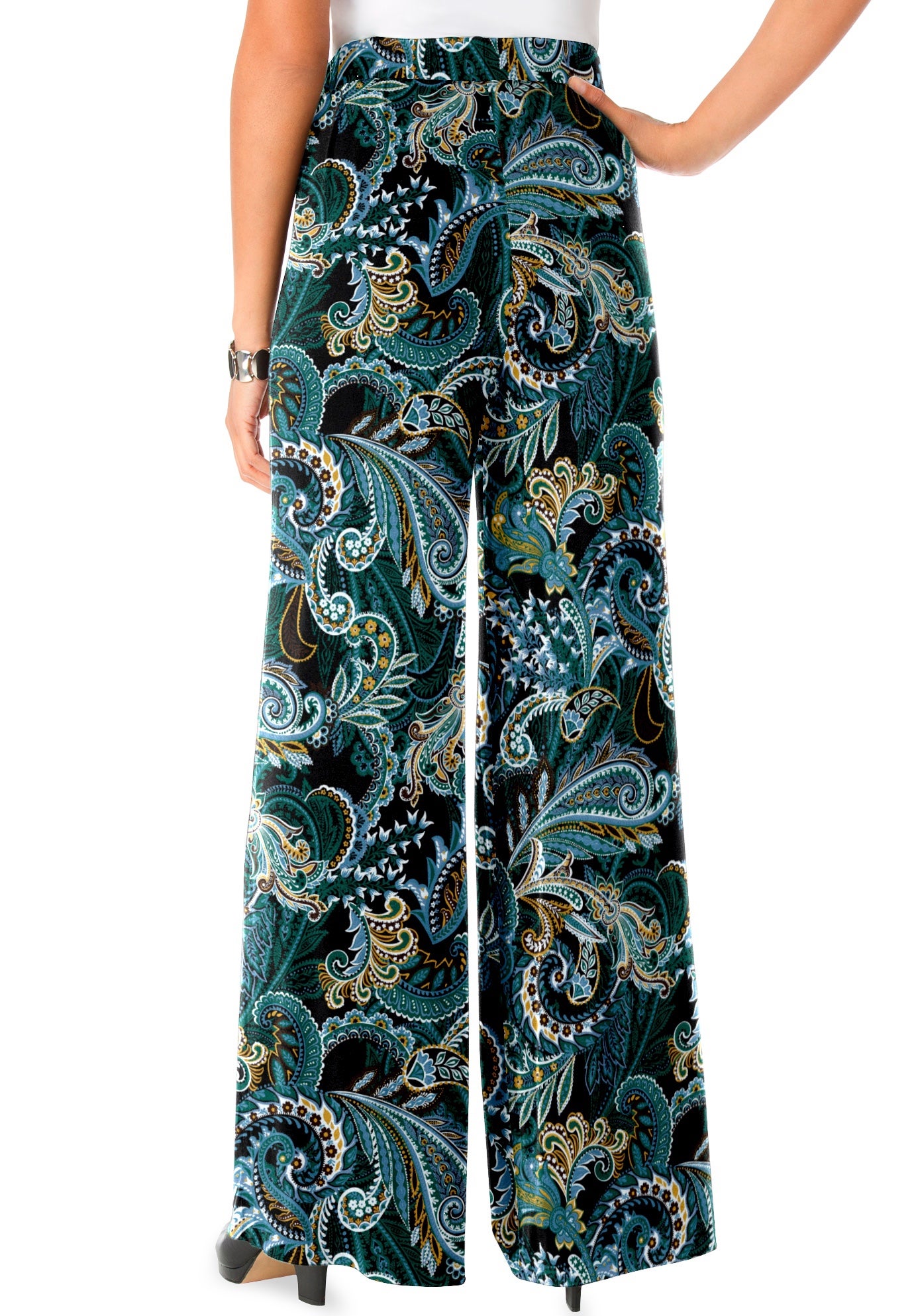 Everyday Stretch Knit Wide Leg Pant image number 2