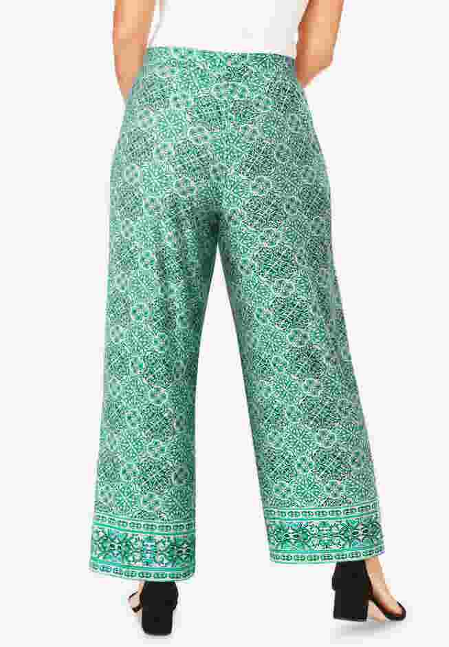 Everyday Stretch Knit Wide Leg Pant image number 2