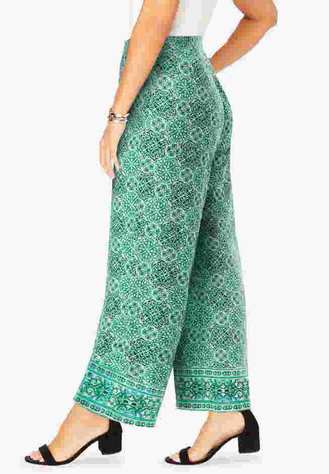 Everyday Stretch Knit Wide Leg Pant image number 1