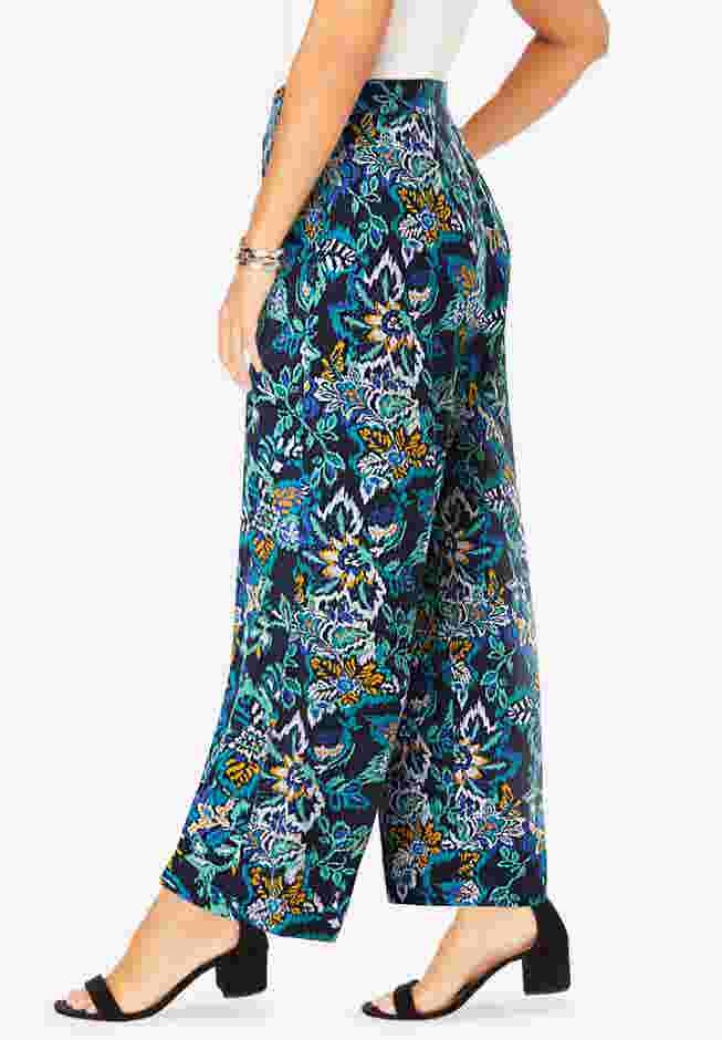 Everyday Stretch Knit Wide Leg Pant image number 1