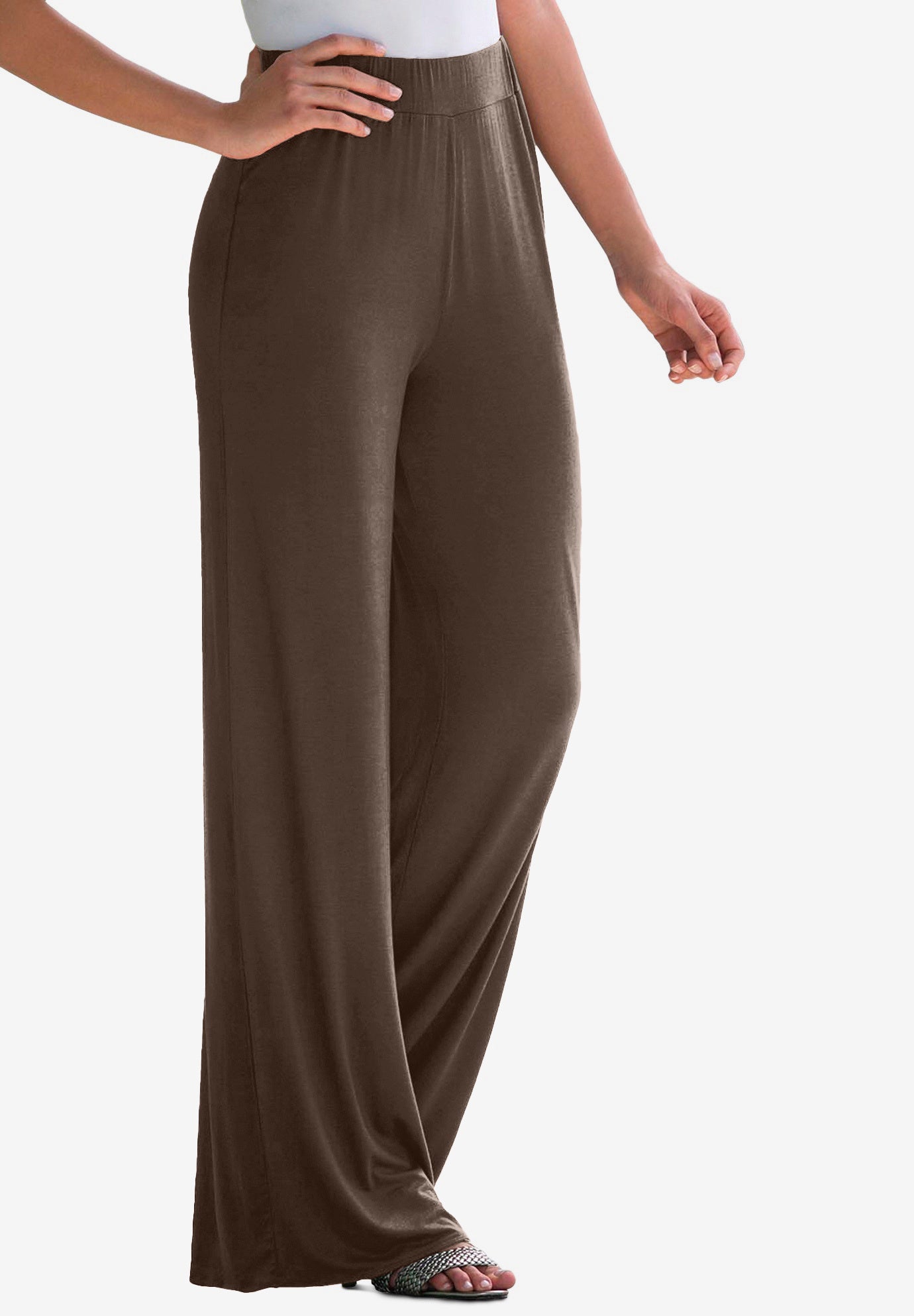 Everyday Stretch Knit Wide Leg Pant image number 0